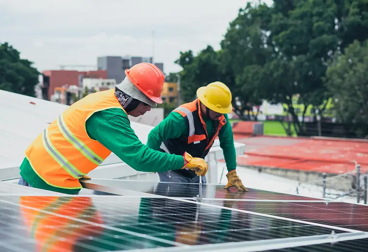 Solar panel installation